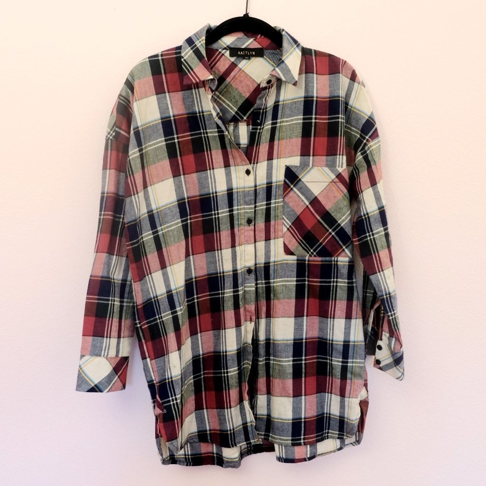 Oversized Boyfriend Plaid Shirt